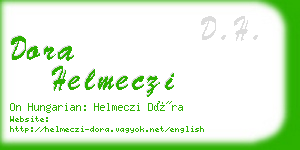 dora helmeczi business card